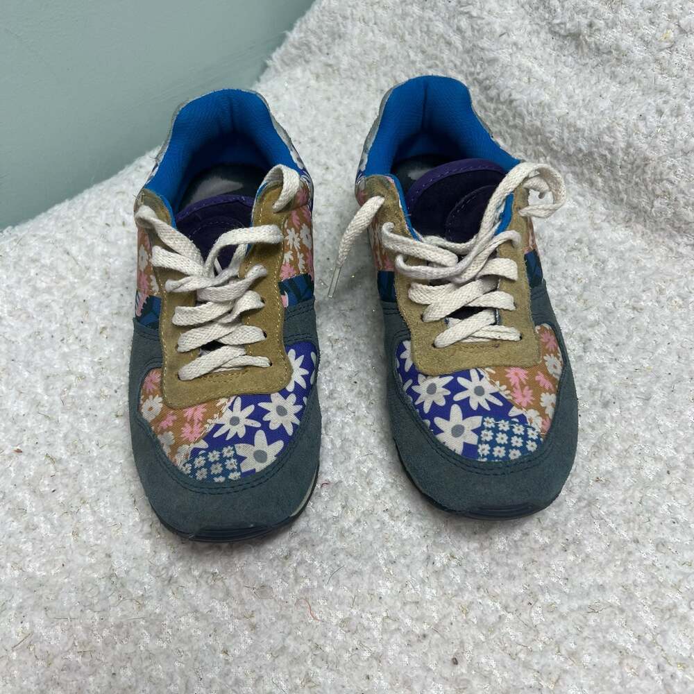 Inkkas Hendrix Jogger Floral Patchwork Suede Sneakers Women's 7